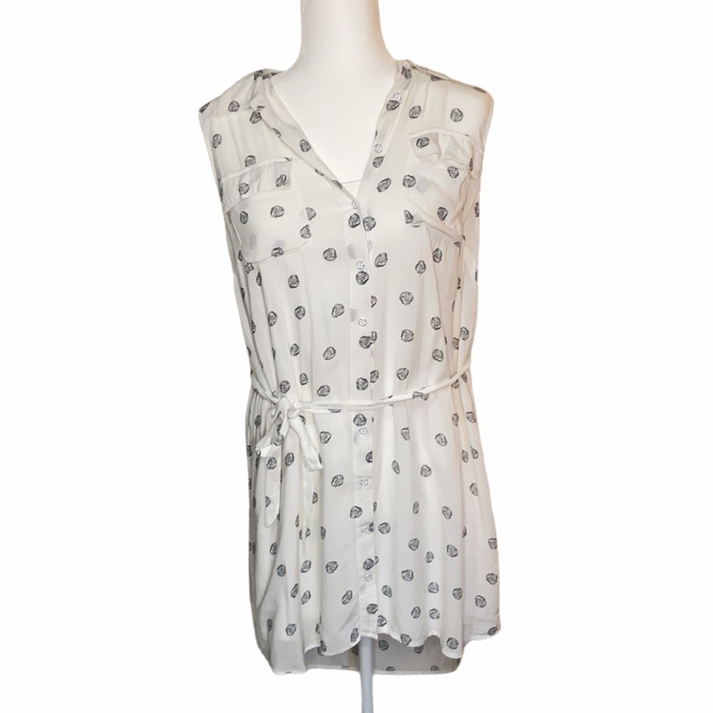Kenzie sleeveless button front fully lined Dress
